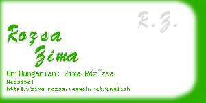 rozsa zima business card